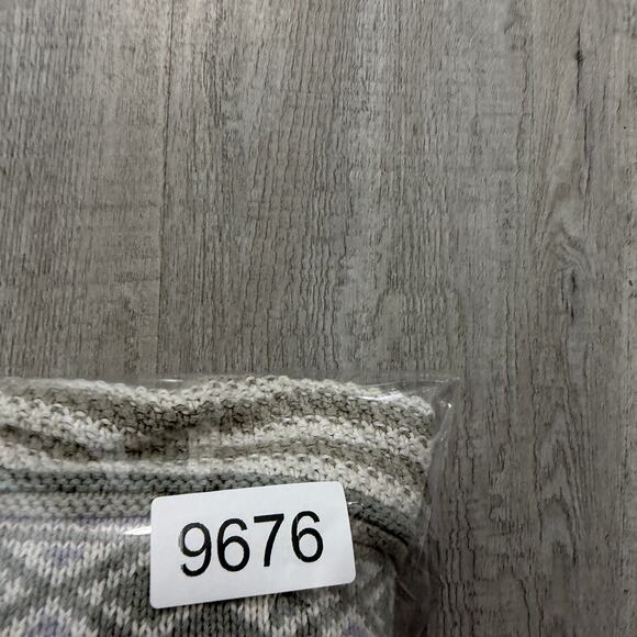 Vintage Claiborne Sweater Men's Large Geometric Knit Crewneck Cotton USA 90s - Picture 8 of 8